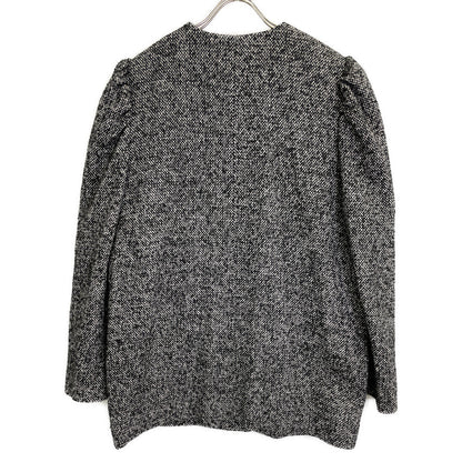 St.cecilia セントセシリア 232E3122 グレー ウールシルク パフスリーブコート ジャケット ジャケット F