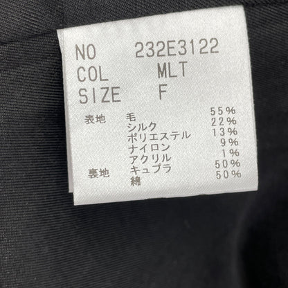 St.cecilia セントセシリア 232E3122 グレー ウールシルク パフスリーブコート ジャケット ジャケット F