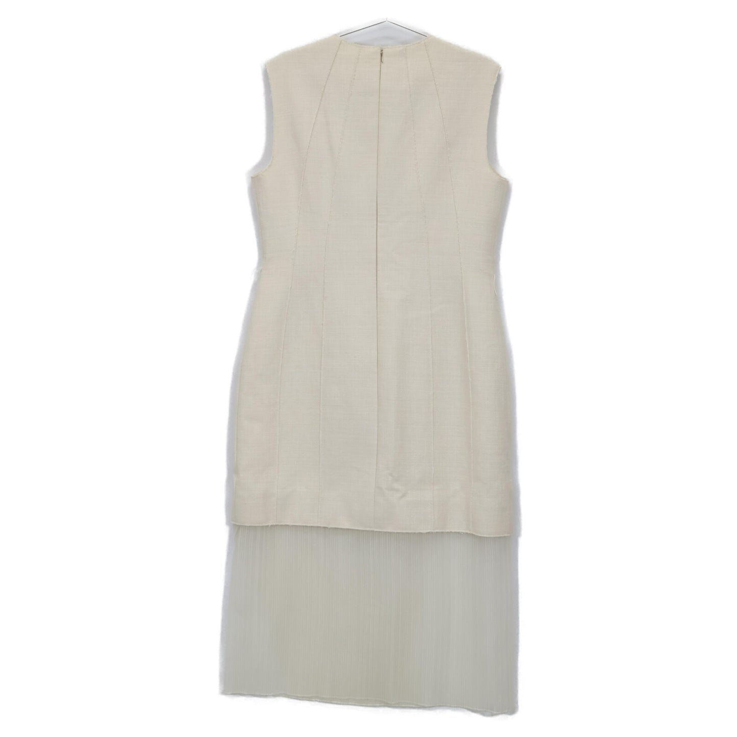 BOSS ボス ｱｲﾎﾞﾘｰ ｼｱｰﾌﾟﾘｰﾂ切り替えﾍﾞﾙﾃｯﾄﾞﾉｰｽﾘｰﾌﾞﾜﾝﾋﾟｰｽ ワンピース 44