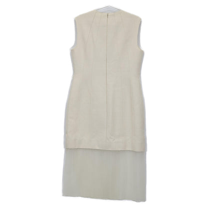 BOSS ボス ｱｲﾎﾞﾘｰ ｼｱｰﾌﾟﾘｰﾂ切り替えﾍﾞﾙﾃｯﾄﾞﾉｰｽﾘｰﾌﾞﾜﾝﾋﾟｰｽ ワンピース 44