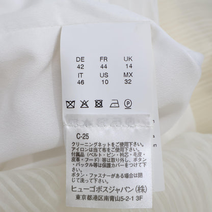 BOSS ボス ｱｲﾎﾞﾘｰ ｼｱｰﾌﾟﾘｰﾂ切り替えﾍﾞﾙﾃｯﾄﾞﾉｰｽﾘｰﾌﾞﾜﾝﾋﾟｰｽ ワンピース 44