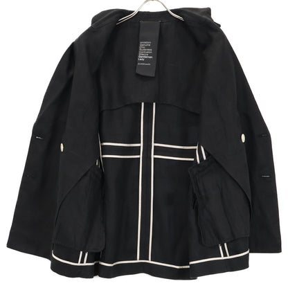 Chaos カオス CH007016ER ﾌﾞﾗｯｸ ﾘﾈﾝ ﾀﾞﾌﾞﾙﾌﾞﾚｽﾄ4Bﾃｰﾗｰﾄﾞｼﾞｬｹｯﾄ ジャケット F