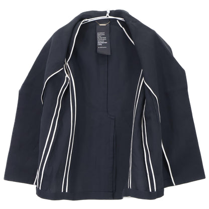 Chaos カオス CH107007ER ブラック センターベント ボタンレス ペーパービステーラードジャケット ジャケット F