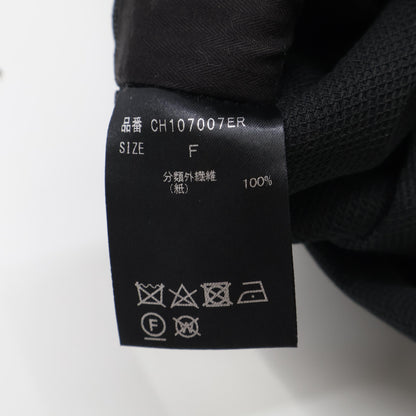 Chaos カオス CH107007ER ブラック センターベント ボタンレス ペーパービステーラードジャケット ジャケット F