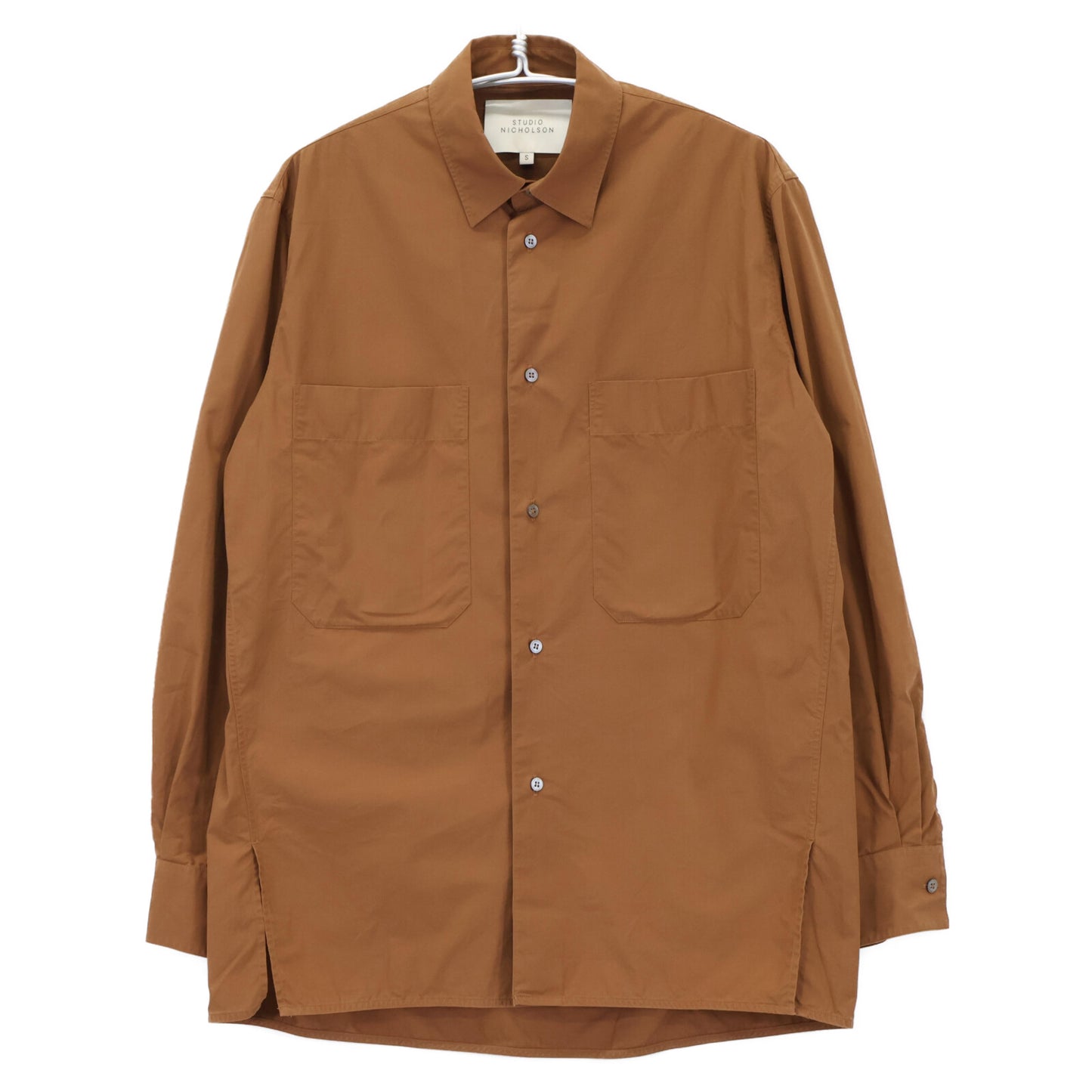STUDIO NICHOLSON スタジオ ニコルソン ﾌﾞﾗｳﾝ PATCH POCKET CLASSIC SHIRT トップス S