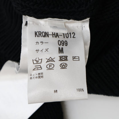 Alexander McQueen アレキサンダーマックイーン ﾌﾞﾗｯｸ ﾌﾛﾝﾄﾃﾞｻﾞｲﾝ ｺｯﾄﾝ100 ﾌﾟﾙｵｰﾊﾞｰﾆｯﾄ トップス M