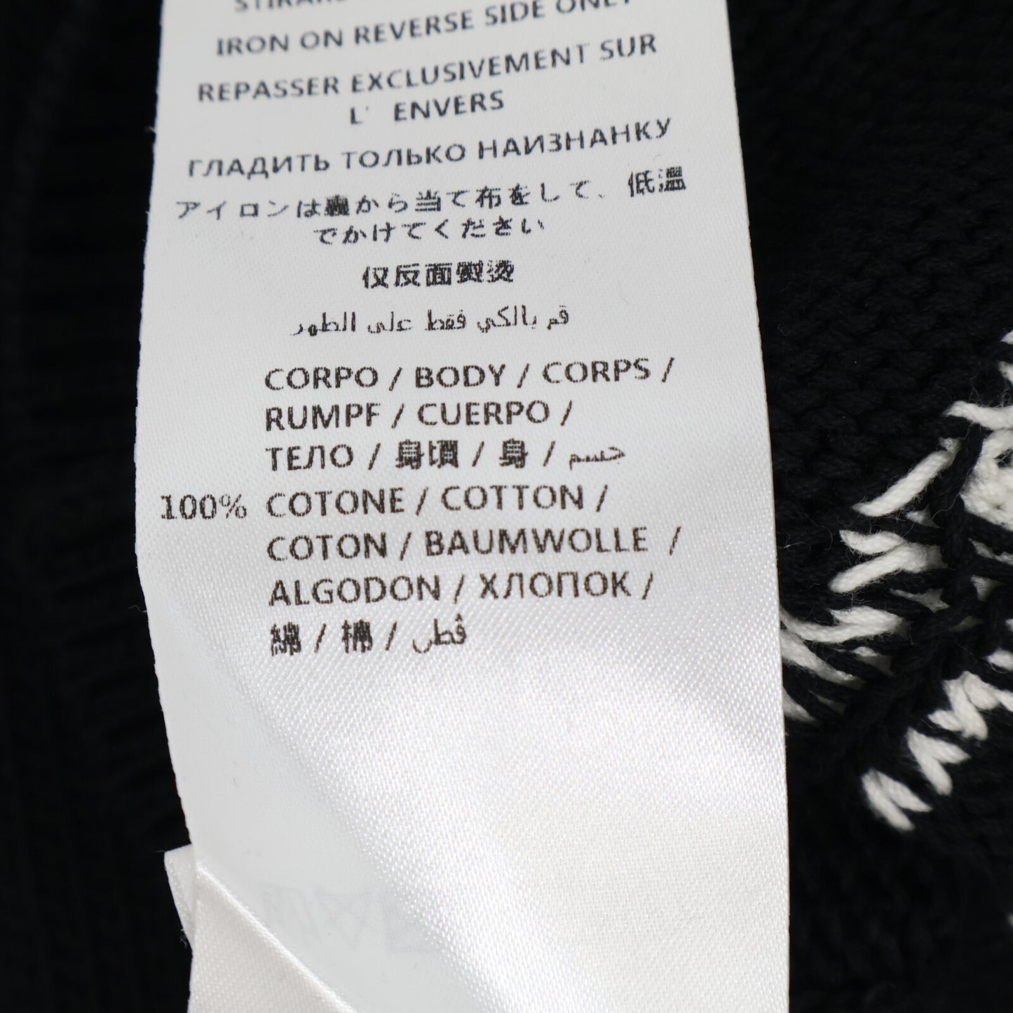 Alexander McQueen アレキサンダーマックイーン ﾌﾞﾗｯｸ ﾌﾛﾝﾄﾃﾞｻﾞｲﾝ ｺｯﾄﾝ100 ﾌﾟﾙｵｰﾊﾞｰﾆｯﾄ トップス M