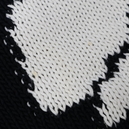 Alexander McQueen アレキサンダーマックイーン ﾌﾞﾗｯｸ ﾌﾛﾝﾄﾃﾞｻﾞｲﾝ ｺｯﾄﾝ100 ﾌﾟﾙｵｰﾊﾞｰﾆｯﾄ トップス M