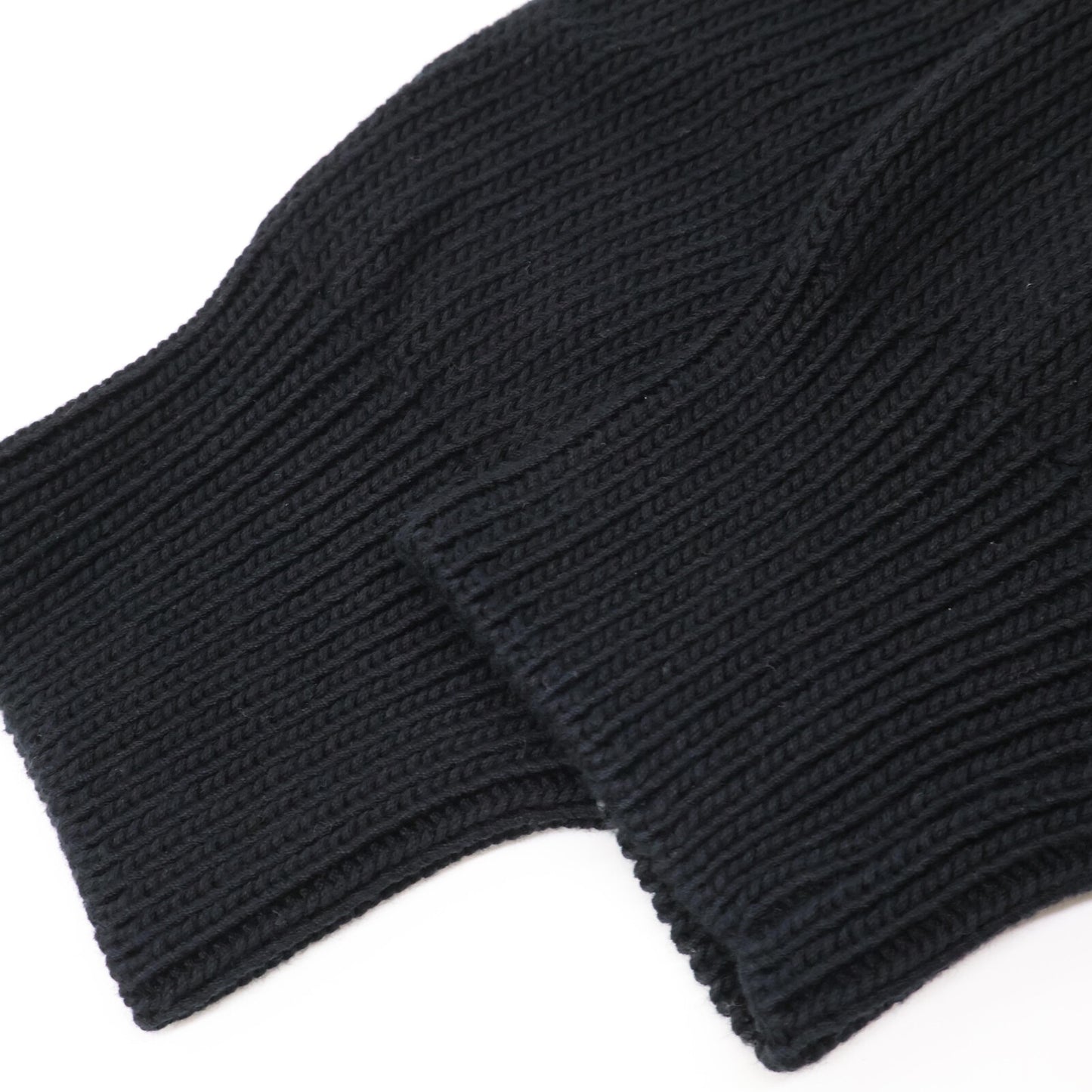 Alexander McQueen アレキサンダーマックイーン ﾌﾞﾗｯｸ ﾌﾛﾝﾄﾃﾞｻﾞｲﾝ ｺｯﾄﾝ100 ﾌﾟﾙｵｰﾊﾞｰﾆｯﾄ トップス M