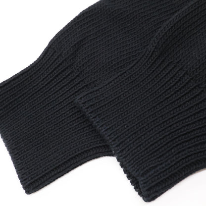 Alexander McQueen アレキサンダーマックイーン ﾌﾞﾗｯｸ ﾌﾛﾝﾄﾃﾞｻﾞｲﾝ ｺｯﾄﾝ100 ﾌﾟﾙｵｰﾊﾞｰﾆｯﾄ トップス M