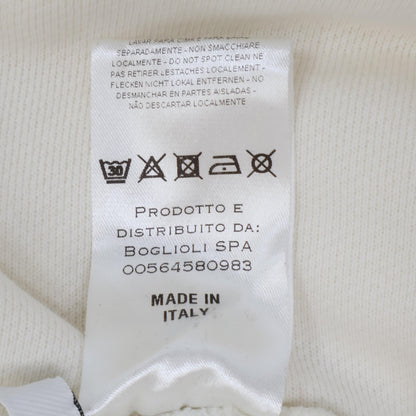 BOGLIOLI ボリオリ ﾎﾜｲﾄ ｺｯﾄﾝ100 ﾗｸﾞﾗﾝｽﾘｰﾌﾞｽｳｪｯﾄ トップス M