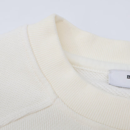 BOGLIOLI ボリオリ ﾎﾜｲﾄ ｺｯﾄﾝ100 ﾗｸﾞﾗﾝｽﾘｰﾌﾞｽｳｪｯﾄ トップス M