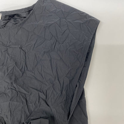 yori ヨリ 25SS YR21-25064SM ﾌﾞﾗｯｸ ﾎﾟﾘｴｽﾃﾙ ﾘﾎﾞﾝﾜｯｼｬｰﾌﾞﾗｳｽ トップス 36