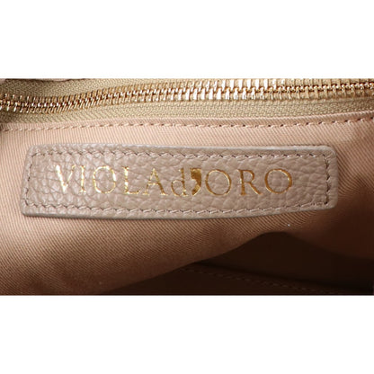 VIOLAd'ORO ヴィオラドーロ 【美品】ラフィアｘレザー 2WAYショルダ― ハンドバッグ