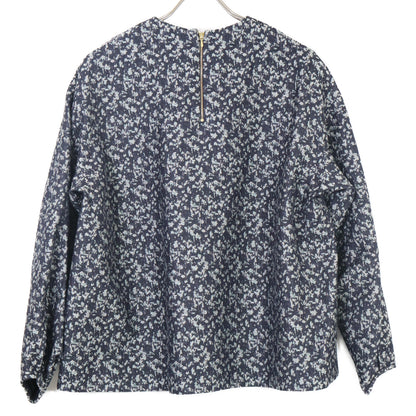 DRAWER ドゥロワー 6521ｰ299ｰ1047 ﾈｲﾋﾞｰ ｼﾙｸｷｭﾌﾟﾗ ﾌﾗﾜｰｼﾞｬｶﾞｰﾄﾞ ﾊﾞｯｸｼﾞｯﾌﾟﾌﾟﾙｵｰﾊﾞｰ トップス 表記なし