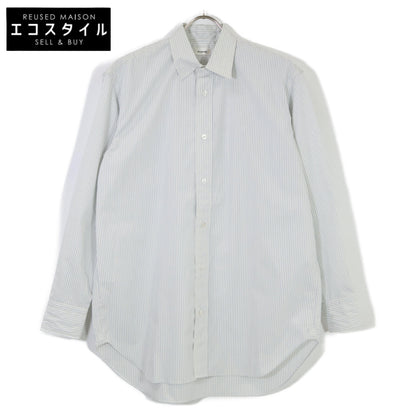 BLAMINK ブラミンク 7911-230ｰ0157 ﾎﾜｲﾄ×ﾌﾞﾙｰ PRE ｽﾄﾗｲﾌﾟﾚｷﾞｭﾗｰｼｬﾂ トップス 36