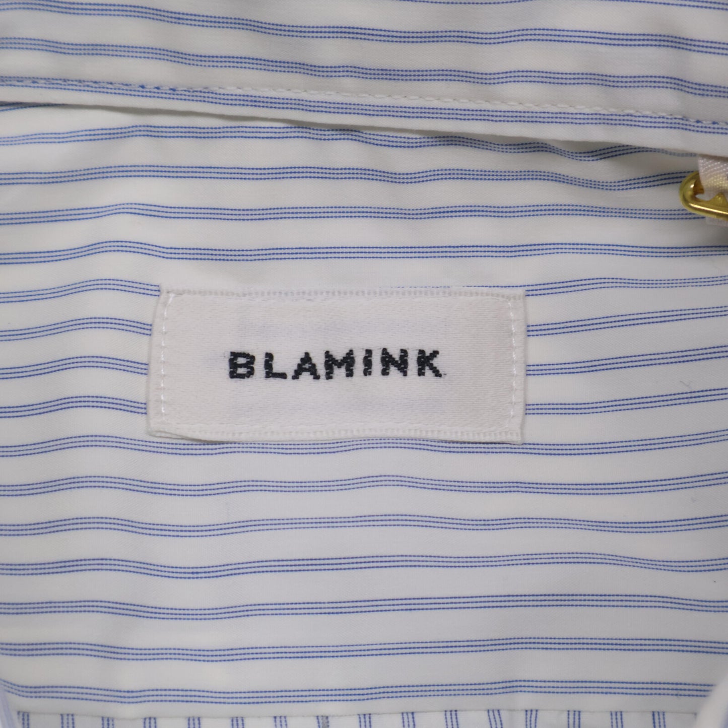 BLAMINK ブラミンク 7911-230ｰ0157 ﾎﾜｲﾄ×ﾌﾞﾙｰ PRE ｽﾄﾗｲﾌﾟﾚｷﾞｭﾗｰｼｬﾂ トップス 36