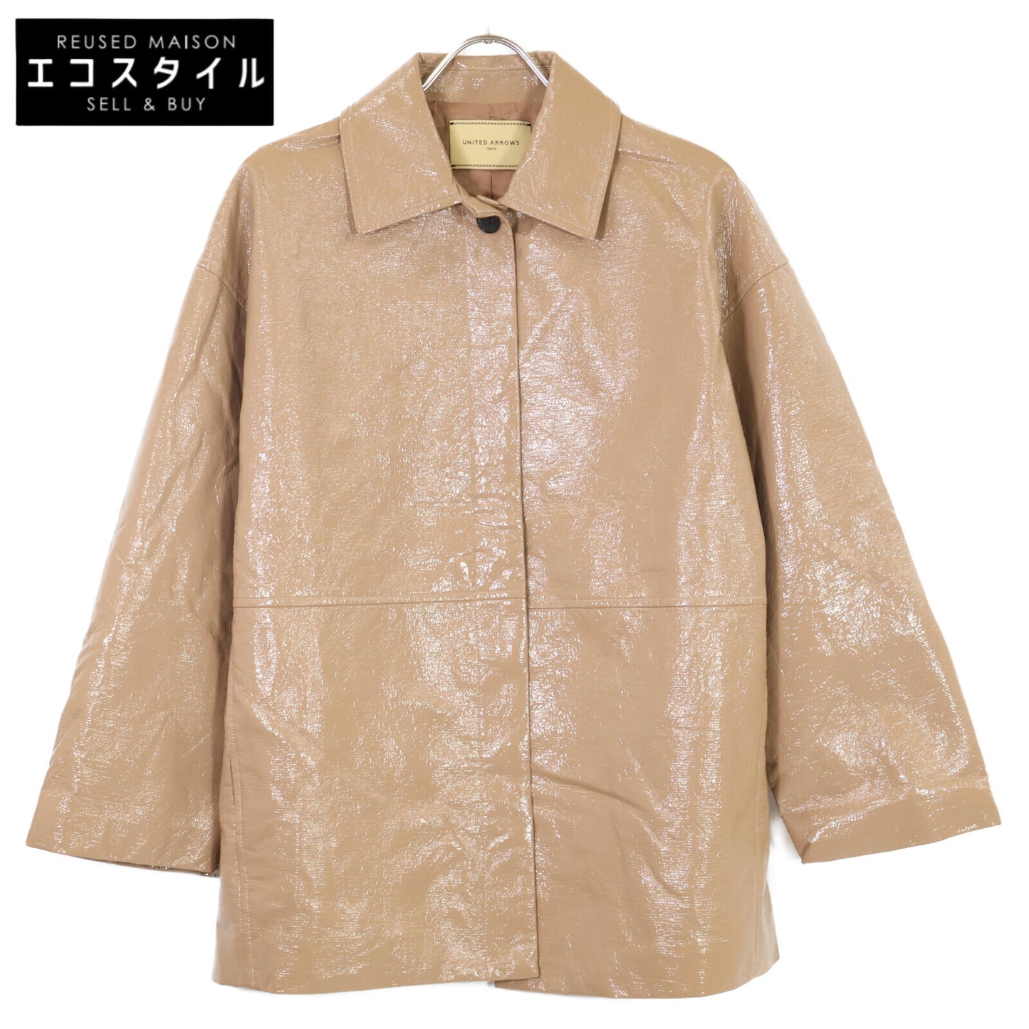 UNITED ARROWS ユナイテッドアローズ ﾌﾞﾗｳﾝ ｺｰﾃｨﾝｸﾞ ﾐﾄﾞﾙｺｰﾄ ジャケット 36