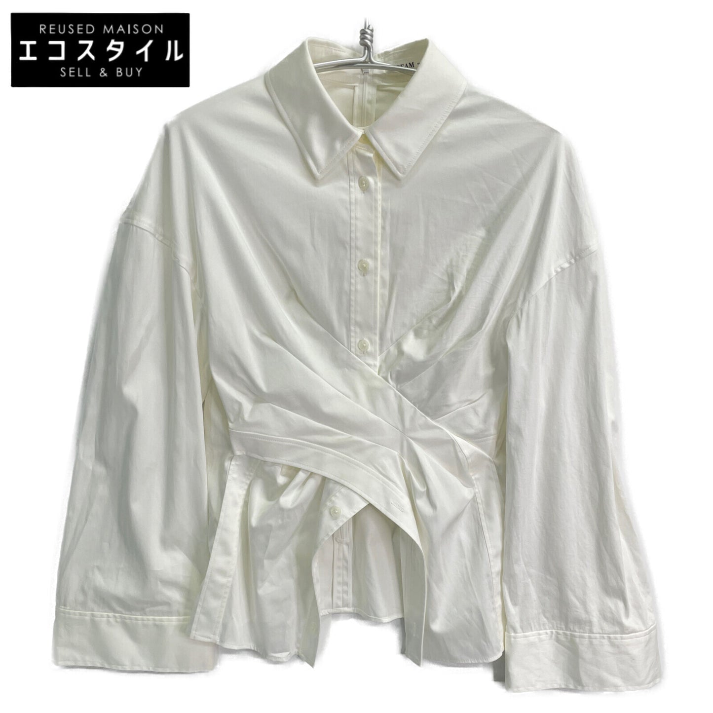 ADEAM アディアム 43324 ホワイト LeWitt Shirt ルウィットシャツ ギャザーロングスリーブシャツ トップス 2
