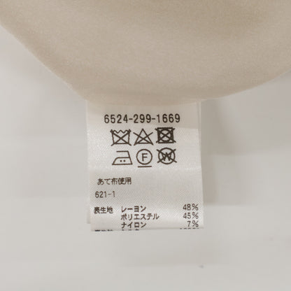 DRAWER ドゥロワー ﾌﾞﾗｯｸ系 ﾚｰﾖﾝ混 ﾌﾗﾜｰﾌﾟﾘﾝﾄﾀｯｸｽｶｰﾄ スカート 36