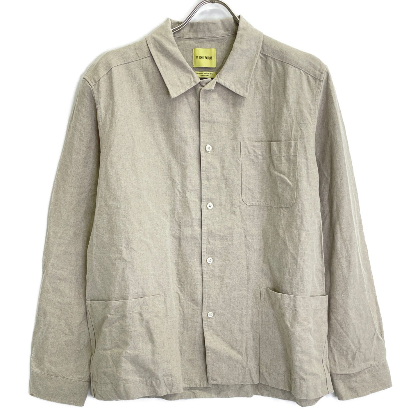 De Bonne Facture デ ボン ファクチュール ベージュ リネン ペインターズジャケット ジャケット 50