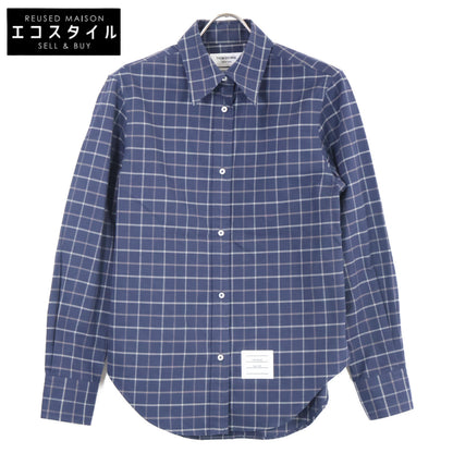THOM BROWNE トムブラウン Tattersal Check Flannel Easy Fit Shirt/チェック柄イージーフィットシャツ トップス 40