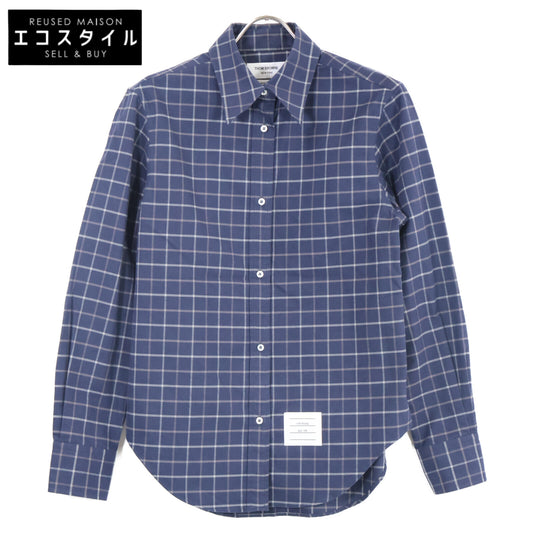 THOM BROWNE トムブラウン Tattersal Check Flannel Easy Fit Shirt/チェック柄イージーフィットシャツ トップス 40