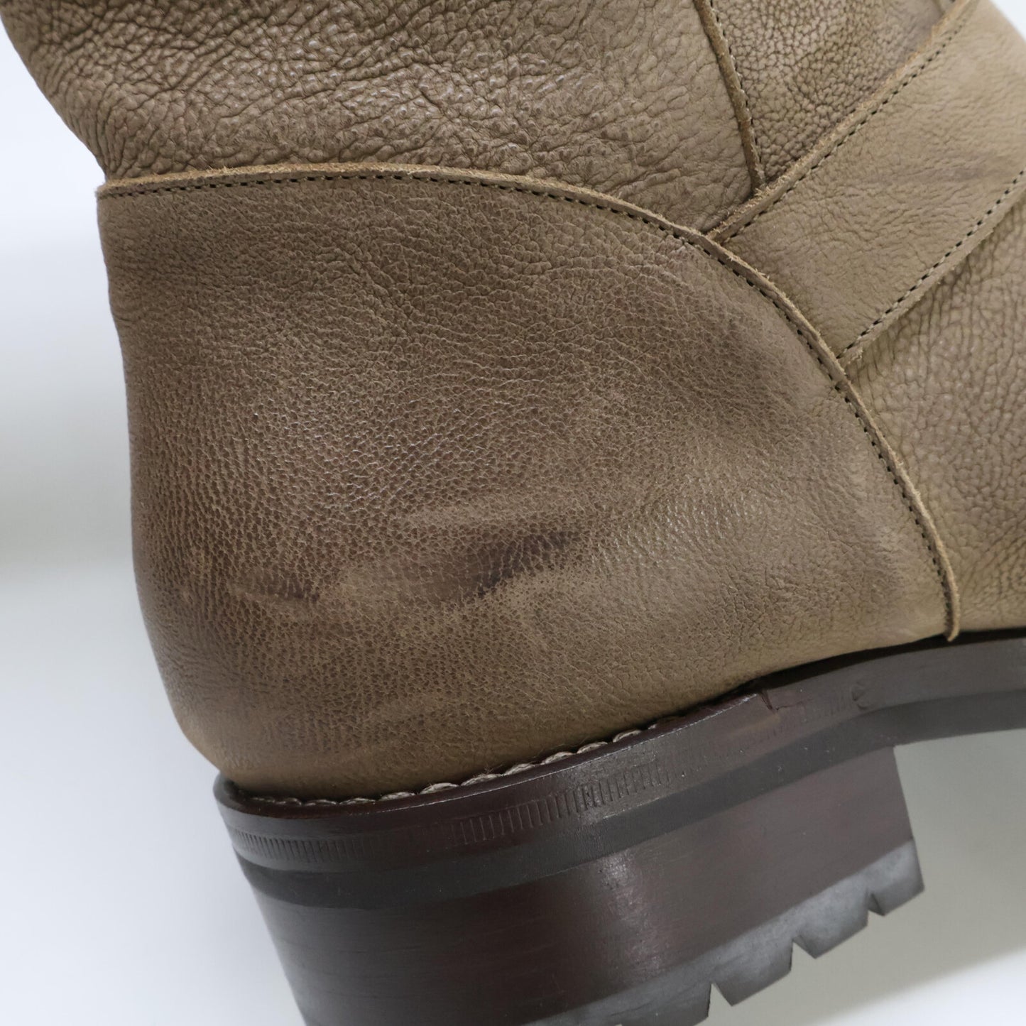 SARTORE サルトル 新品同様 SX403 ダメージ加工カーフスキン×ラビットファー ラパン エンジニアブーツ シューズ 37 1/2