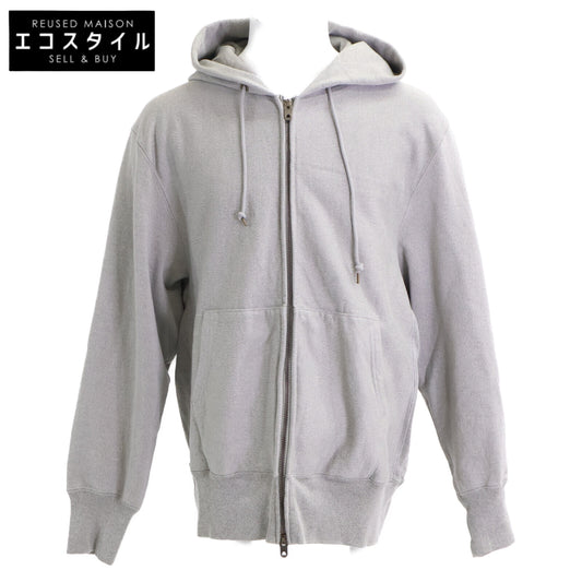 AUBERGE オーベルジュ 24SS CHAMP ﾍｻﾞｰｸﾞﾚｰ ｶﾘﾋﾞｱﾝｼｰｱｲﾗﾝﾄﾞｺｯﾄﾝ 撚り杢 W-ZIP ﾘﾊﾞｰｽｳｲｰﾌﾞｼﾞｯﾌﾟﾊﾟｰｶｰ トップス 44