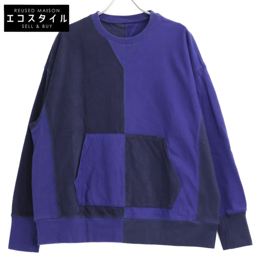 CMF シーエムエフ 25SS CMF2501-C01C EGGPLANT ﾌﾞﾙｰ ｺｯﾄﾝ DIVIDED SWEAT SHIRTS トップス M