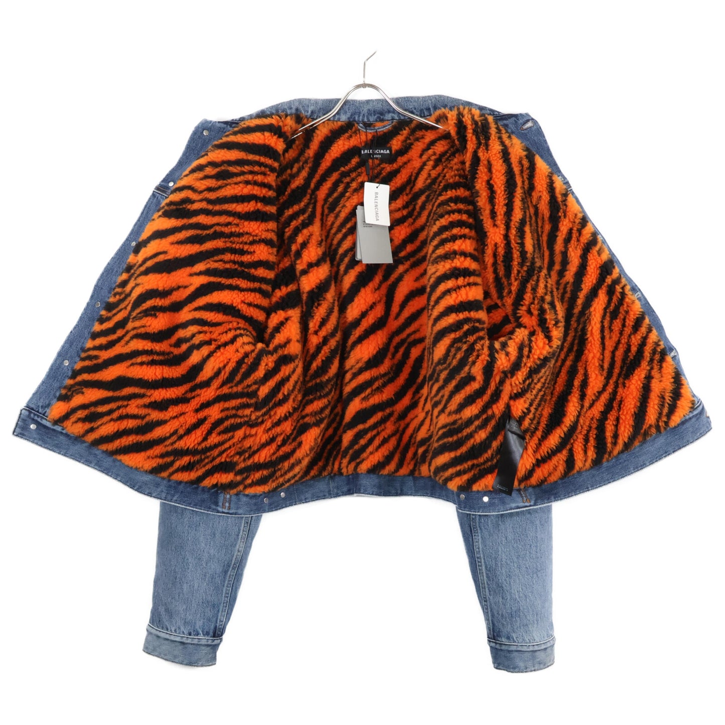 BALENCIAGA バレンシアガ 新品同様 国内正規 657603 タイガーボア デニム ジャケット 42