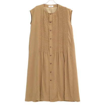 ZUCCa ズッカ 【新品同様/25年製】ZU53-FH085 PEデシン フロントボタン ノースリーブ ワンピース M