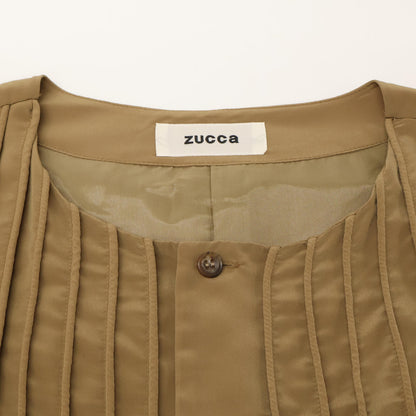 ZUCCa ズッカ 【新品同様/25年製】ZU53-FH085 PEデシン フロントボタン ノースリーブ ワンピース M