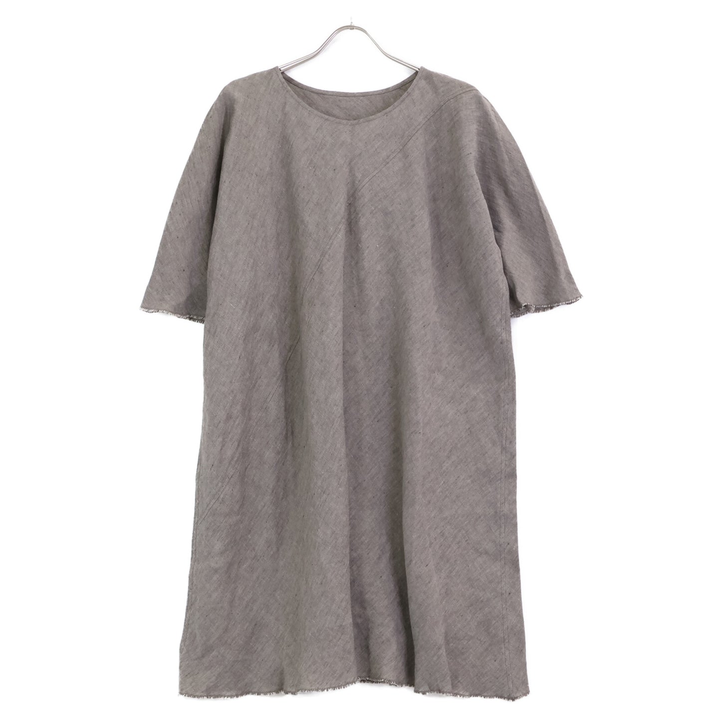 Babaghuri ババグーリ J0512FB521 ｸﾞﾚｰ ﾘﾈﾝ100 ﾁｭﾆｯｸ トップス M