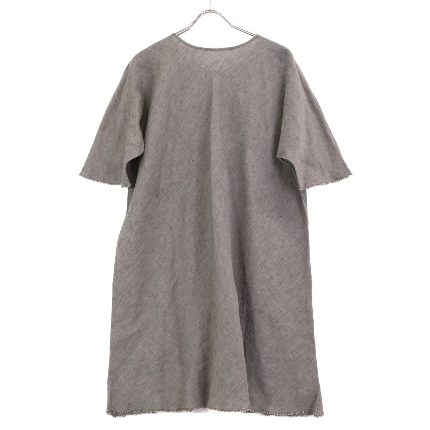 Babaghuri ババグーリ J0512FB521 ｸﾞﾚｰ ﾘﾈﾝ100 ﾁｭﾆｯｸ トップス M