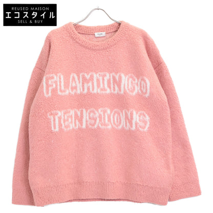 CELINE セリーヌ ×Scott Reeder 22SS 2A23W526Q ﾌﾞﾗｲﾄﾋﾟﾝｸ ｱｰﾃｨｽﾄﾊﾊﾞﾌﾞﾗｯｼｭﾄﾞｵｰﾊﾞｰｻｲｽﾞﾆｯﾄﾌﾟﾙｵｰﾊﾞｰ トップス M