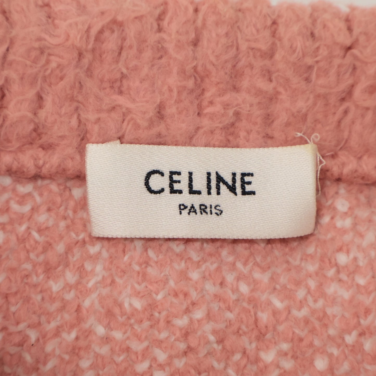 CELINE セリーヌ ×Scott Reeder 22SS 2A23W526Q ﾌﾞﾗｲﾄﾋﾟﾝｸ ｱｰﾃｨｽﾄﾊﾊﾞﾌﾞﾗｯｼｭﾄﾞｵｰﾊﾞｰｻｲｽﾞﾆｯﾄﾌﾟﾙｵｰﾊﾞｰ トップス M