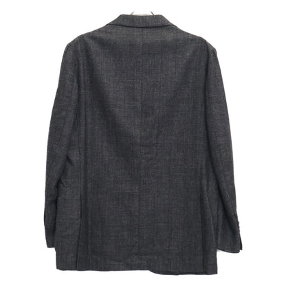 Sartorio サルトリオ UG250S511944 ｸﾞﾚｰ ｳｰﾙ×ｼﾙｸ×ﾘﾈﾝ×ｶｼﾐﾔ ｻｲﾄﾞﾍﾞﾝﾂ 3Bﾃｰﾗｰﾄﾞｼﾞｬｹｯﾄ ジャケット 50