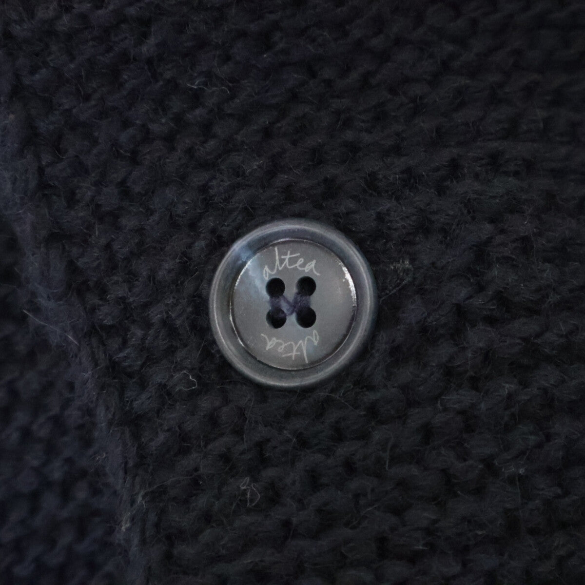 Altea アルテア ﾌﾞﾗｯｸ ｳｰﾙ×ｱｸﾘﾙ ﾆｯﾄｼﾞｬｹｯﾄ ジャケット M