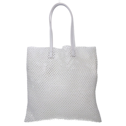 VANGI ヴァンギ 【新品同様】A0B52PB6221 ナイロンｘレザー メッシュ トートバッグ