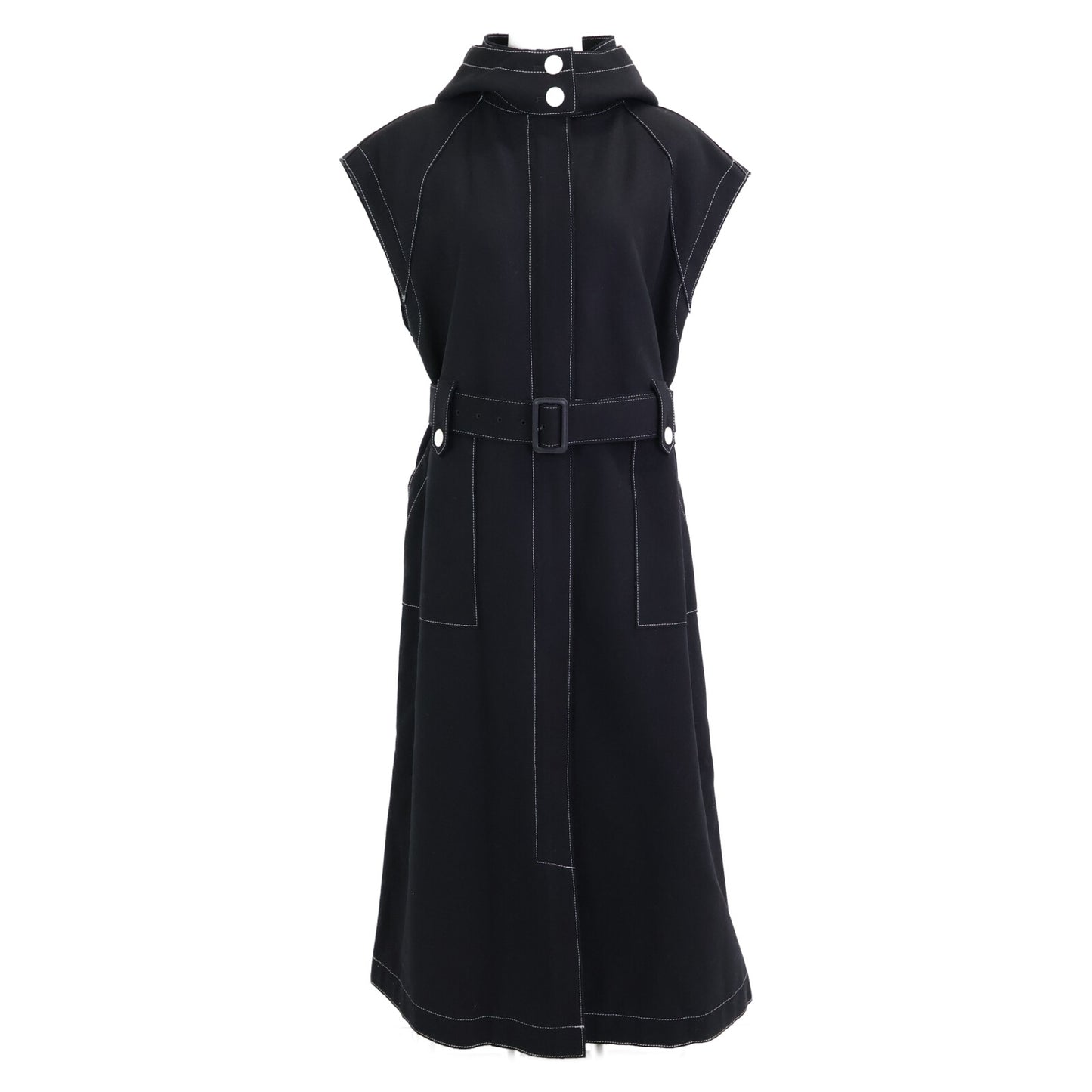 ADORE アドーア 531-0240159 ﾌﾞﾗｯｸ SUPER100'ﾒﾙﾄﾝｼﾞﾚ ﾌｰﾃﾞｯﾄﾞﾉｰｽﾘｰﾌﾞｺｰﾄ コート 38