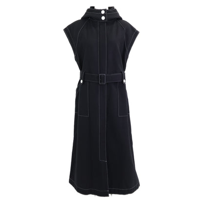 ADORE アドーア 531-0240159 ﾌﾞﾗｯｸ SUPER100'ﾒﾙﾄﾝｼﾞﾚ ﾌｰﾃﾞｯﾄﾞﾉｰｽﾘｰﾌﾞｺｰﾄ コート 38