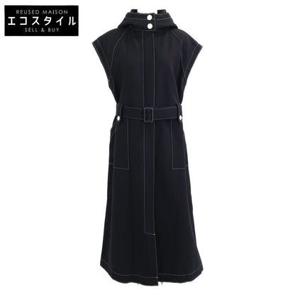 ADORE アドーア 531-0240159 ﾌﾞﾗｯｸ SUPER100'ﾒﾙﾄﾝｼﾞﾚ ﾌｰﾃﾞｯﾄﾞﾉｰｽﾘｰﾌﾞｺｰﾄ コート 38