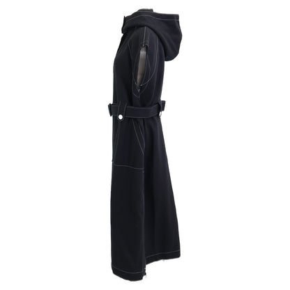 ADORE アドーア 531-0240159 ﾌﾞﾗｯｸ SUPER100'ﾒﾙﾄﾝｼﾞﾚ ﾌｰﾃﾞｯﾄﾞﾉｰｽﾘｰﾌﾞｺｰﾄ コート 38