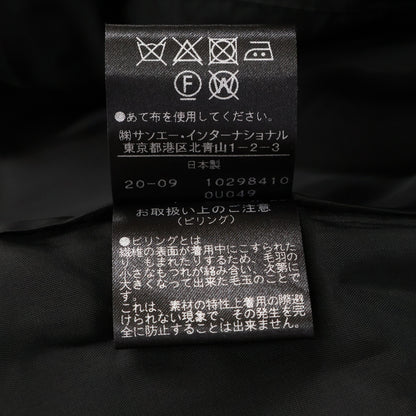 ADORE アドーア 531-0240159 ﾌﾞﾗｯｸ SUPER100'ﾒﾙﾄﾝｼﾞﾚ ﾌｰﾃﾞｯﾄﾞﾉｰｽﾘｰﾌﾞｺｰﾄ コート 38