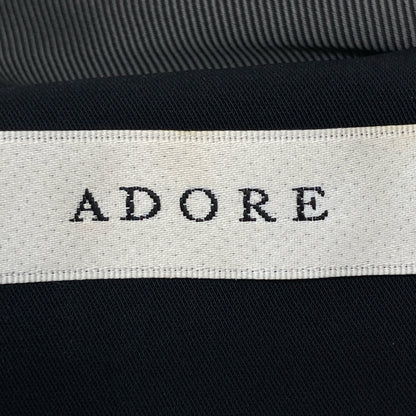 ADORE アドーア 531-8140516 ﾌﾞﾗｯｸ ｳﾞｨｽｺｰｽﾁｪｯｸ切替半袖ﾜﾝﾋﾟｰｽ ワンピース 38
