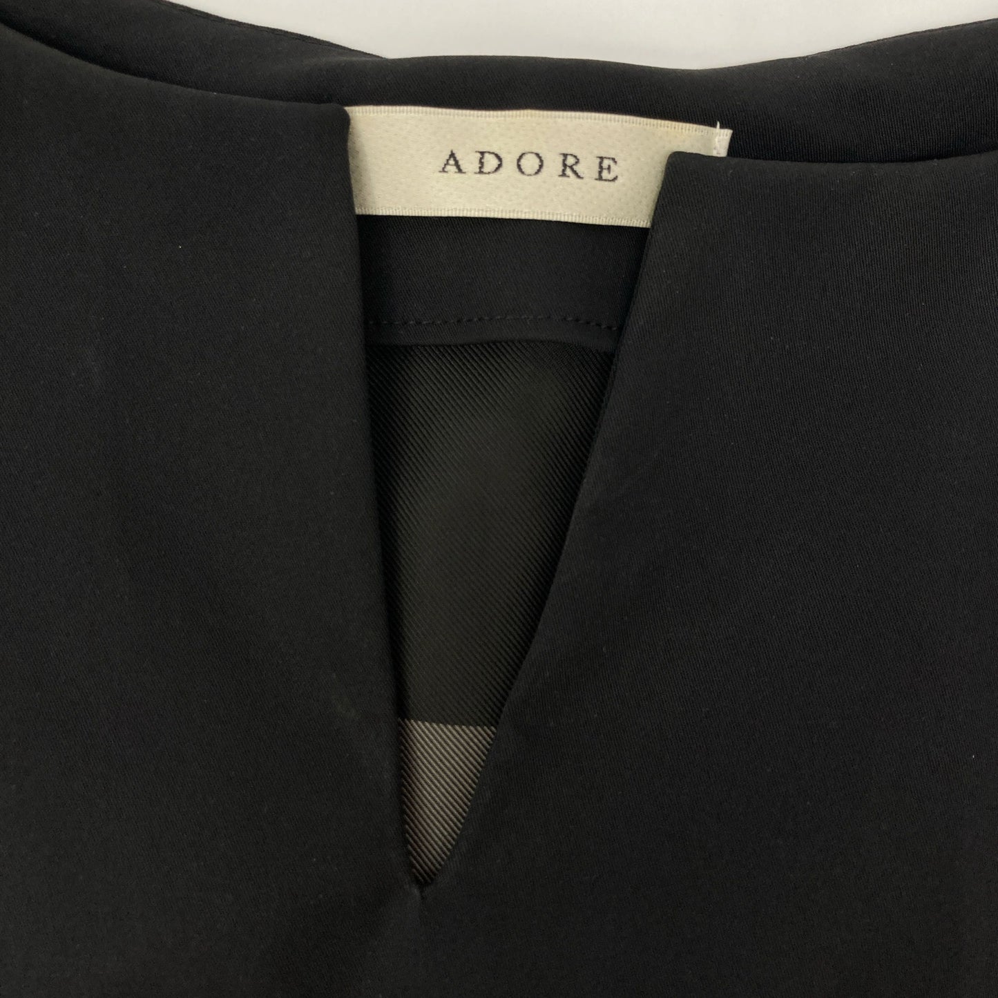 ADORE アドーア 531-8140516 ﾌﾞﾗｯｸ ｳﾞｨｽｺｰｽﾁｪｯｸ切替半袖ﾜﾝﾋﾟｰｽ ワンピース 38
