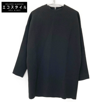 YOKOCHAN ヨーコチャン 23年製 YCDｰ423ｰ905 ﾌﾞﾗｯｸ ｸﾙｰﾈｯｸ ﾊﾞｯｸｼﾞｯﾌﾟﾜﾝﾋﾟｰｽ ワンピース F