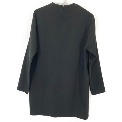 YOKOCHAN ヨーコチャン 23年製 YCDｰ423ｰ905 ﾌﾞﾗｯｸ ｸﾙｰﾈｯｸ ﾊﾞｯｸｼﾞｯﾌﾟﾜﾝﾋﾟｰｽ ワンピース F