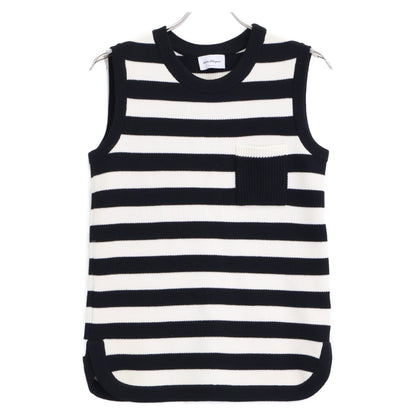 Salvatore Ferragamo サルヴァトーレフェラガモ 【美品/国内正規】ボーダー 胸ポケット付 ニット ベスト S